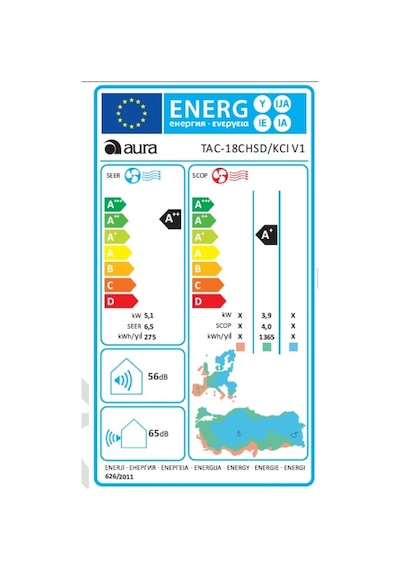 Aura 18000 BTU Duvar Tipi Inverter Klima