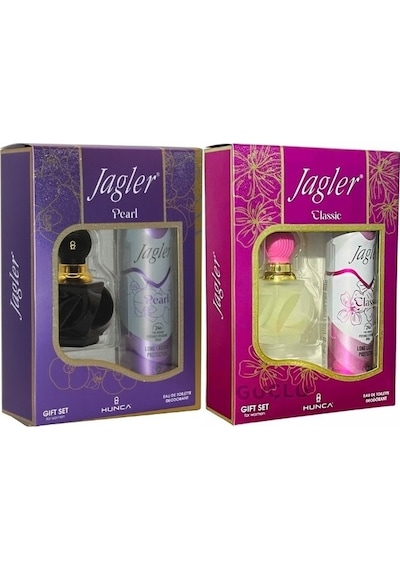 Jagler Classic + Pearl Kadın Parfüm EDT 2 x 60 ML + Classic + Pearl Kadın Sprey Deodorant 2 x 150 ML