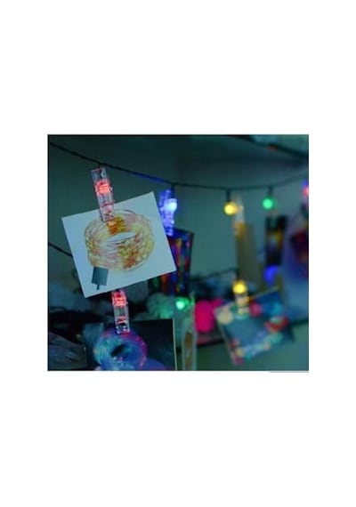 Fotoğraf Klip Dekorasyon Doğum Günü Düğün Çok Renkli Güneş Enerjili 20led Ampül 2.8m Ip Solar 8 Mod Diğer