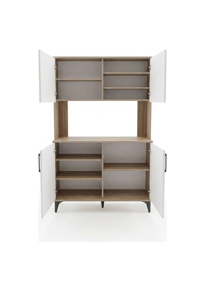 Kobos Kahve Köşesi Çok Amaçlı Mutfak Dolabı 120cm Sp02349 Bej