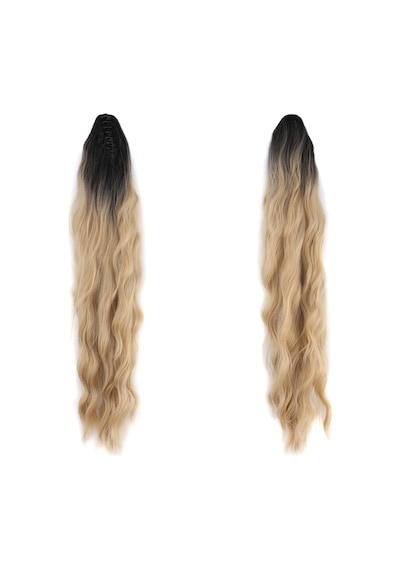 Tokalı Protein Fiber Sentetik At Kuyruğu / Koyu Bal Köpüğü Platin Ombre - Rxlu-898538 Çok Renkli