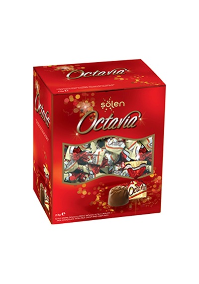 Şölen Octavia Sütlü Krema Dolgulu Pirinç Patlaklı Sütlü Çikolata 2 KG
