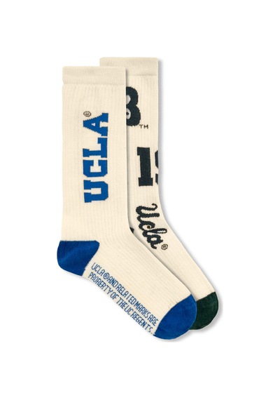 Ucla Romelos 2'li Yeşil-mavi Uzun Jakarlı Pamuk Standard Fit Unisex Çorap