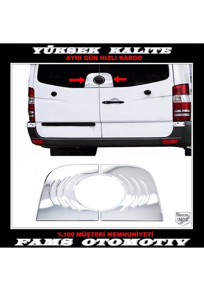 Vw Crafter Krom Arka Amblem Çerçeve 2 Prç. P.Çelik 2006-2016