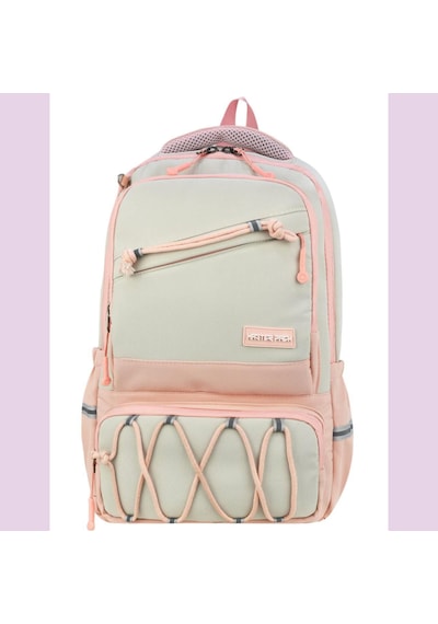 Ortopedik Ultra Lüx Büyük Boy 45 32 25 Cm Su Geçirmez Laptop Bölmeli Sırt Çantası Pembe