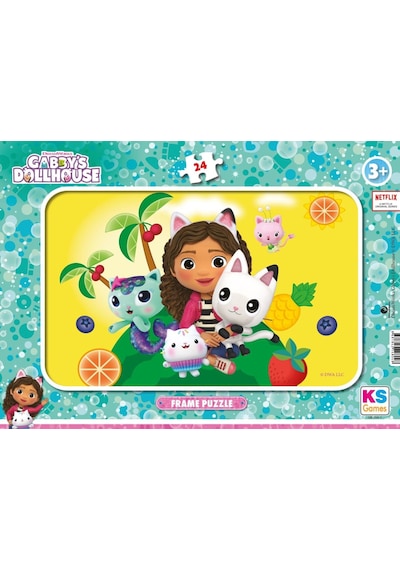 Ks Games 24 Parçalık Frame Puzzle - Gabby Dollhouse - Gb704-1
