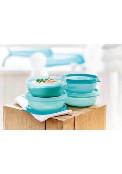 Tupperware Şeker Kaplar 4'lü Kahvaltılık&buzdolabı Saklama Seti 300 Ml Mavicanımevimm Çok Renkli