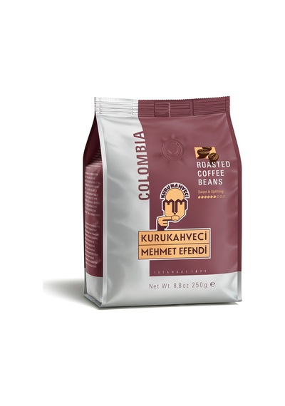 Kuru Kahveci Mehmet Efendi Colombian Çekirdek Kahve 250 G - 6 Adet Tarı