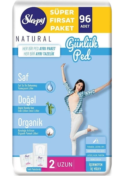 Sleepy Natural Günlük Ped Uzun 3x32 Adet