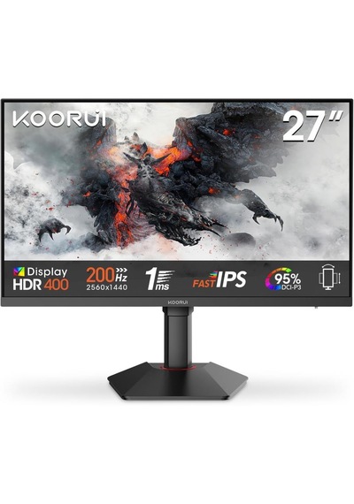 Koorui G2722P 27" 1 MS 2K Pivot Ips 200 Hz Oyuncu Monitörü Teşhir