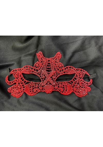 Kırmızı Dantel Masquerade Maskesi Çift Taraflı 10 No - Zmff-678418 18