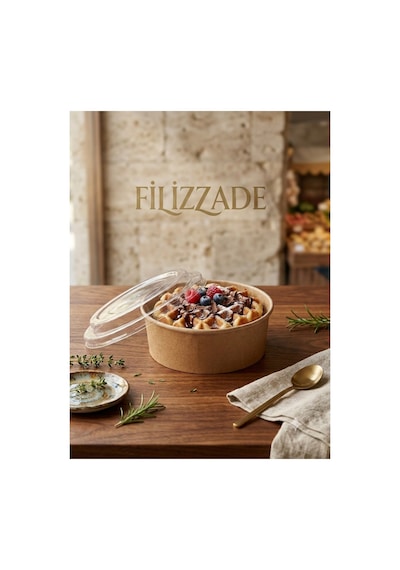Waffle Kutusu 500 Gr Kapaklı