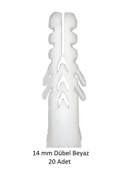 Dübel, 14 Mm Beyaz Dübel, 20 Adet