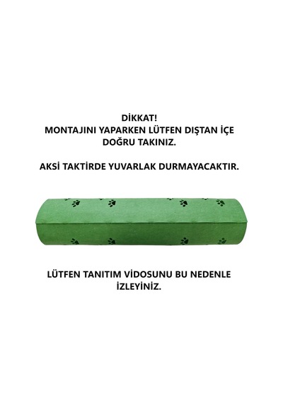 Kedi Oyuncağı Tüneli 1. Kalite 3mm Keçeden Geçmeli Kedi Ve Pati Figürlü 9 Renk A5