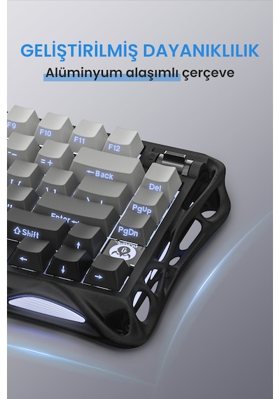Gravastar Mercury K1+m1 Pro Kablosuz Rgb Işıklı Mekanik Q Gaming Klavye Ve Optik Mouse Seti