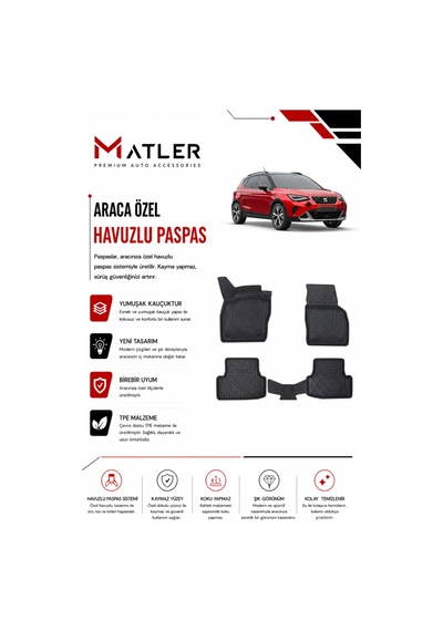 Seat Arona 2018 Model 4d Ekstra Havuzlu Paspas