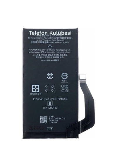 Google Pixel 7a Uyumlu Batarya Pil Gp5je