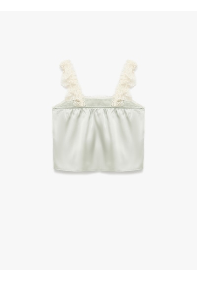 Koton Dantel Detaylı Askılı Kare Yaka Rahat Kalıp Saten Pijama Üstü Yeşil 5slk90033mw Yeşil Koton Dantel Detaylı Askılı Kare Yaka Rahat Kalıp Saten Pijama Üstü Yeşil 5slk90033mw Yeşil
