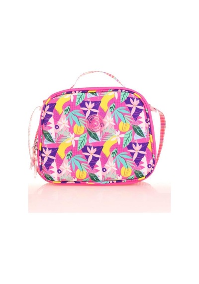 Kaukko Double Stripe Beslenme Çantası Pink K9037 Pembe