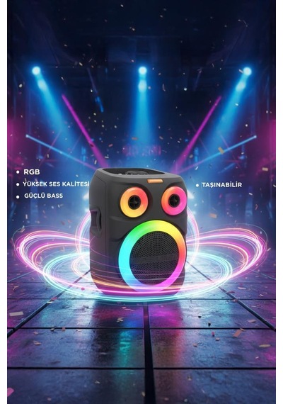 Torima D81 12 W Rgb Işıklı Mikrofonlu Kablosuz Taşınabilir Hoparlör