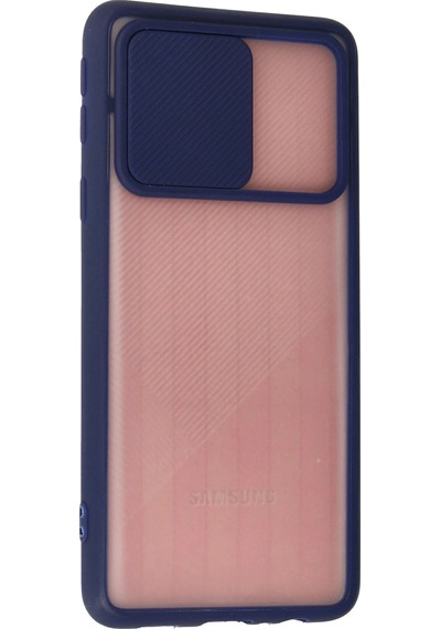Cosmotex Newface Samsung Galaxy A01 Core Kılıf Palm Buzlu Kamera Sürgülü Silikon - Lacivert
