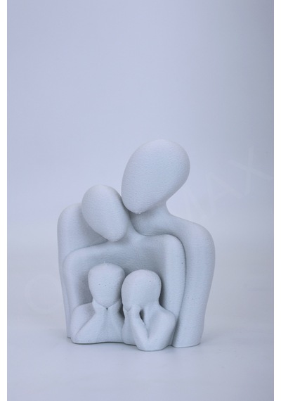 Minimalist Aile Biblosu Modern Dekoratif Anne Baba Çocuk Heykeli Beyaz Aile - Anne, Baba Ve Çocuklar - 858690790