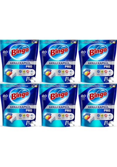 Bingo Akıllı Kapsül Pro Bulaşık Makinesi Deterjanı Tablet 480adet