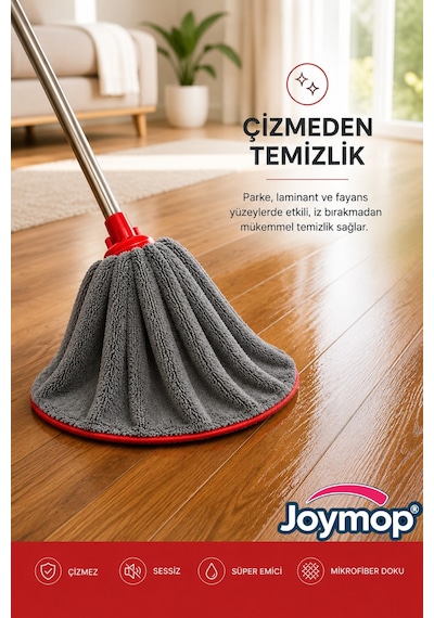 Mega Boy Mikrofiber Mop Ucu Yedek Paspas Bezi Süper Emici Geniş Yüzey Temizlik Mopu