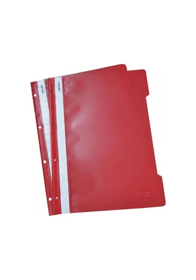 Esselte 4199 Plastik Telli Dosya Kırmızı (50'li Paket)