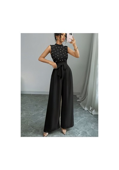Butik İstanbul Kadın Balıkçı Yaka Kolsuz Incili Beli Kuşaklı Uzun Janjan Tulum Kırmızı