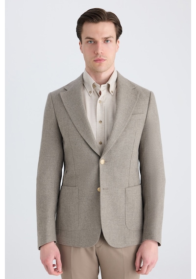 D's Damat Ds Damat Slim Fit Vizon Diyogonal Kumaş Ceket 5hc04ır06494m Çok Renkli