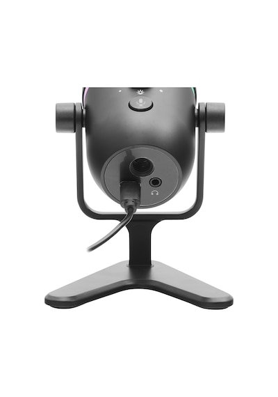 Hadron Me5 Gaming Rgb Masaüstü Mikrofon Çift Modlu Gain Kontrollü Type-c 192khz 24bit - Siyah