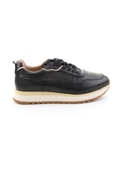 Bambi Siyah Napa Hakiki Deri Erkek Sneaker E01730651043