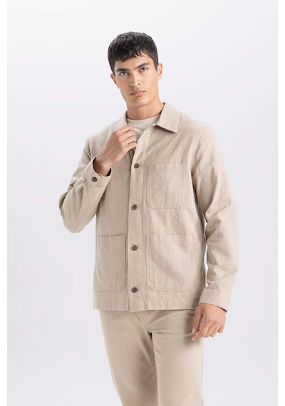 DeFacto Regular Fit Polo Yaka Pamuklu Cepli Gömlek B4131AX24SPBG773 DeFacto Regular Fit Polo Yaka Pamuklu Cepli Gömlek B4131AX24SPBG773
