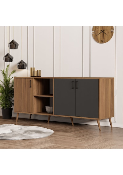 Mezza 1620 Exxen 180 Cm (AHŞAP AYAKLİ) Modern Konsol Ürgüp Antrasit Mezza 1620 Exxen 180 Cm (AHŞAP AYAKLİ) Modern Konsol Ürgüp Antrasit