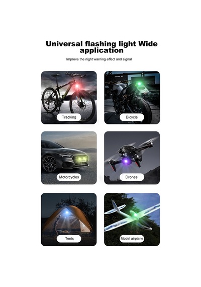 Motosiklet Bisiklet Scooter Anti-Çarpışma Ledi 9'lu