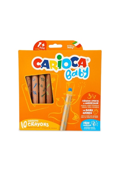 Carioca Baby 3 In 1 Kuru Boya 10'lu