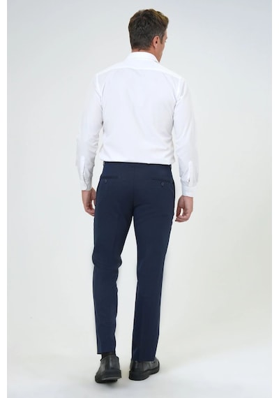 Süvari Slim Fit Bistre Erkek Kumaş Pantolon Lacivert