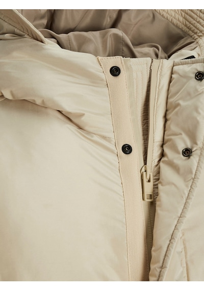 Jack & Jones Jack&jones Oversize Kapüşonlu Uzun Erkek Kışlık Mont - Minimalist Bej