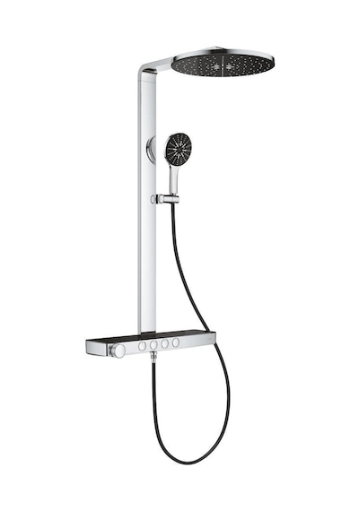 Grohe Rainshower Aqua Pure Duvara Monte Termostatik Bataryalı Duş Sistemi Siyah/krom - 100964kı00 Siyah