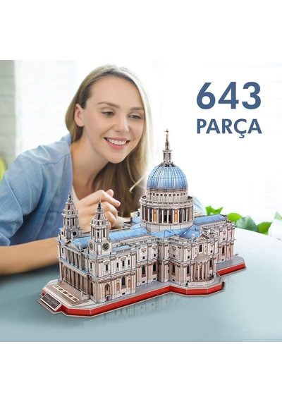 Cubic Fun Aziz Paul Katedrali 3d Puzzle Büyük Boy Ve İç Görünüml