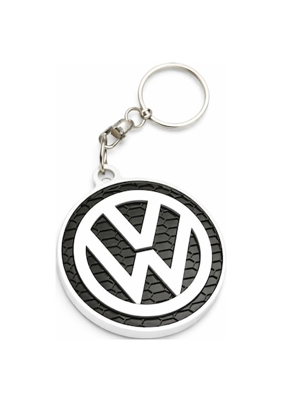 Volkswagen Logo Anahtarlık Siyah Beyaz Kauçuk Tasarım Araba Anahtarlığı Vw Aksesuar