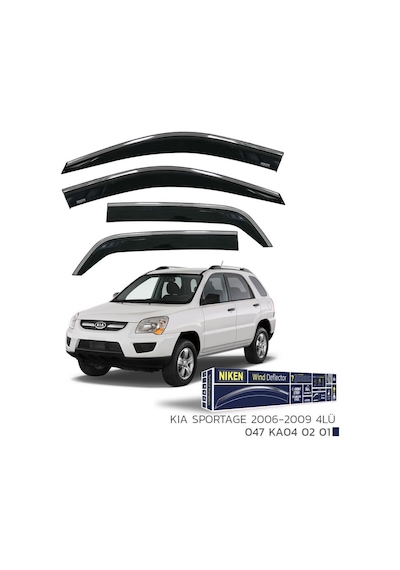 Kia Sportage Niken Kromlu Cam Rüzgarlığı 4lü Set 2006 2009