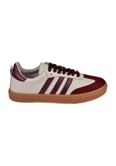 Floor Hakiki Deri Kadın Spor Ayakkabı Sneaker Mak-3020 Bordo