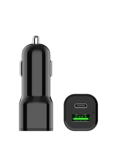 38w Type-c + Usb 2 Girişli Süper Hizli Araç Şarj Cihazi Şarj Başliği