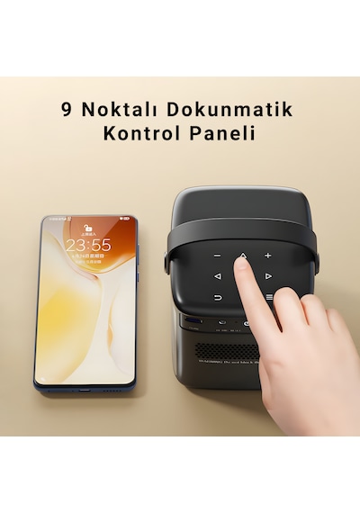 İdragon S8 Pro Full Hd 1080p Akıllı Dlp Projeksiyon Cihazı, Android 11, 500 Ansı, Dahili Bataryalı Taşınabilir Projektör Dr-1200