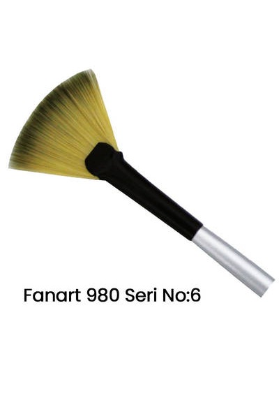 Fanart Studio Silver Seri 980 Sentetik Kıl Yelpaze Fırça No:6