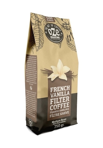 Oze Vanilya Aromalı Filtre Kahve 2 x 250 G Makine Kağıt Filtre Metal Filtre