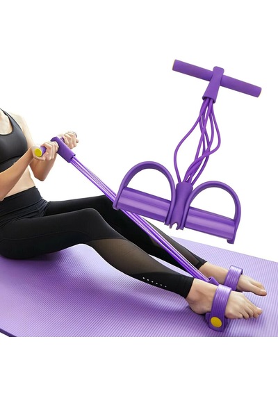 3'lü Spor Seti 3 Ürün 1 Arada Body Trimmer Tüm Vücut Şekillendirici Evde Spor Egzersiz Pilates Direnç Lastiği 5'li Bant Ve Direnç Lastiği Hediyeli Çok Renkli