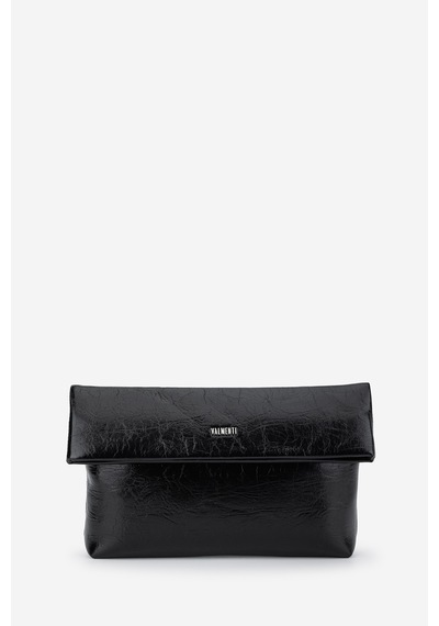 Valmenti Kadın Suni Deri Siyah Kırışık Rugan Clutch Çanta 921 7484 Bn Cnt Sk26-27 Sıyah Krsk Rgn Siyah Rugan